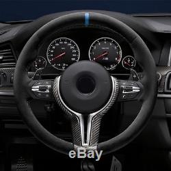 Carbon Fiber M Sport Steering Wheel Cover Trim For BMW M2 M3 M4 M5 M6 X5M X6M SM