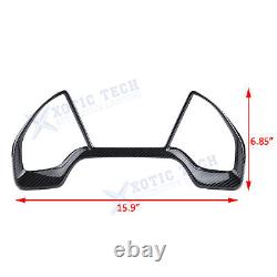 Carbon Fiber Pattern Dash AC Vent Outlet Steering Wheel Cover For Civic 10th Gen