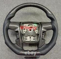 Carbon Fiber Sport Steering Wheel for Ford F150 F250 V8 2010-2014+Button cover