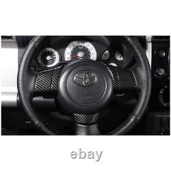 Carbon Fiber Steering Wheel Button Cover Trim For Toyota FJ Cruiser 2007-2014