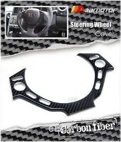 Carbon Fiber Steering Wheel Controller Cover Trim for NISSAN GTR R35 GT-R 35