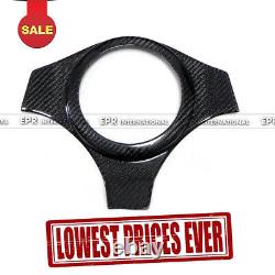 Carbon Fiber Steering Wheel Cover Accessories Trim For Mitsubishi EVO 7 8 9