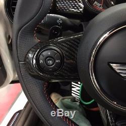Carbon Fiber Steering Wheel Cover Decoration Kit for Mini Cooper S F55 F56