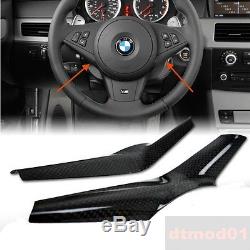 Carbon Fiber Steering Wheel Cover For BMW E60 4D 5-Series M5 Interior
