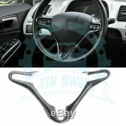 Carbon Fiber Steering Wheel Cover For Honda Civic 2006-2010 ab8