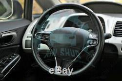 Carbon Fiber Steering Wheel Cover For Honda Civic 2006-2010 ab8