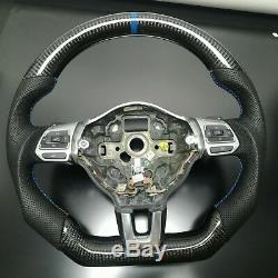Carbon Fiber Steering Wheel Cover For VW Golf 6 GTI GTD R MK6 Jetta GLI Scirocco