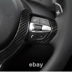 Carbon Fiber Steering Wheel Cover Inner Trim For M2 M3 M4 M5 M6 X5M X6M 2014+