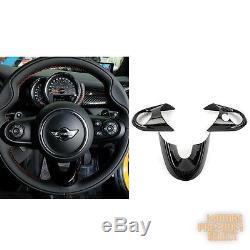 Carbon Fiber Steering Wheel Cover Set For Mini Cooper F54 F55 F56 14-16
