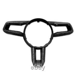Carbon Fiber Steering Wheel Cover Trim Fit for Porsche 911 992 2020-2023 Taycan