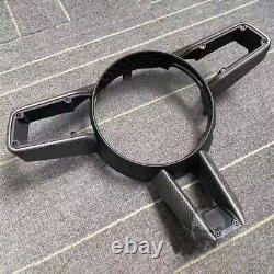 Carbon Fiber Steering Wheel Cover Trim Fit for Porsche 911 992 2020-2023 Taycan