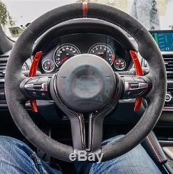 Carbon Fiber Steering Wheel Cover Trim For BMW M3 M4 M5 M6 F80 F82 F83 F10 F12