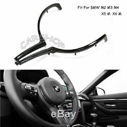 Carbon Fiber Steering Wheel Cover Trim For BMW M Series M2 M3 M4 M5 M6 X5M X6M