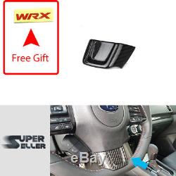Carbon Fiber Steering Wheel Cover Trim for 15-19 Subaru Impreza WRX STI CST