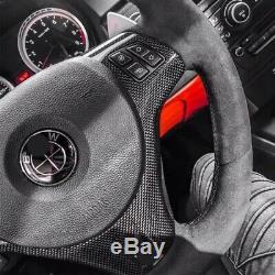 Carbon Fiber Steering Wheel Cover Trim for BMW E90 E92 E93 M3 08-13 E82 1M 2011