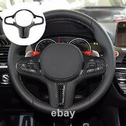 Carbon Fiber Steering Wheel Cover Trim for BMW x3M x4M ID6 Decor