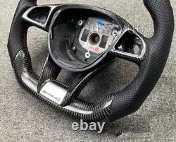 Carbon Fiber Steering Wheel+Cover for Mercedes-Benz AMG W205 W204 C63 C43 2010+