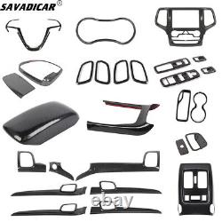 Carbon Fiber Steering Wheel Dash Decor Cover Trim for Jeep Grand Cherokee 11-20
