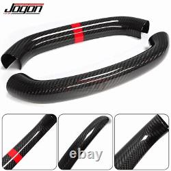 Carbon Fiber Steering Wheel Decor Cover Trim For C8 Corvette Stingray 2020-2023