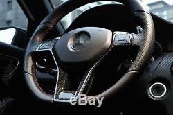 Carbon Fiber Steering Wheel Trim Frame for Mercedes AMG A45 C63 CLA45 CLS63 E63