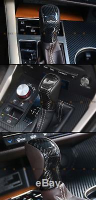 Carbon Fiber Steering Wheel Trim + Shift Knob Cover For 2014-2018 Lexus Is Rc Nx