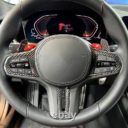 Carbon Fiber Steering Wheel Trim for BMW F97 F98 F95 F96 X3M X4M X5M X6M 20-23