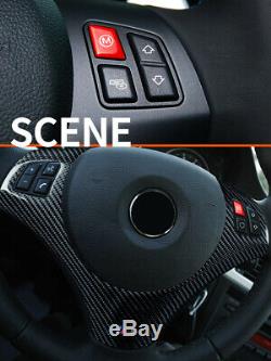 Carbon Fiber Steering Wheel Trims BMW 1 3 series E87 E82 E88 E90 E92 E93 05-12