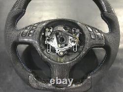 Carbon Fiber Steering Wheel for BMW E46 E39 E53 M3 M5 +Cover (No paddle holes)
