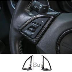 Carbon Fiber Style Interior Steering wheel cover trim for Chevrolet Camaro 16-17