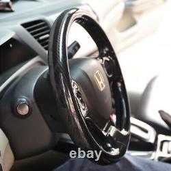 Carbon Fiber Style Plastic Steering Wheel Cover Trim For Honda Civic 2012-2015