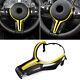 Carbon Fiber +Yellow Replace Steering Wheel Cover for BMW M2 M3 M4 M5 M6 X5M X6M