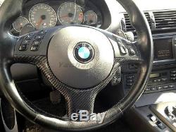 Carbon Interior Fit For 98-05 BMW E46 M3-Style Steering Wheel Cover Relacement