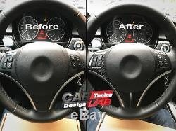 Carbon Steering Wheel Cover Trim For BMW E82 E87 E90 E91 E92 E93 LCI 08-2011