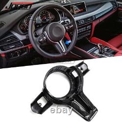 Carbon Steering Wheel Cover Trim For BMW X5 X6 F15 F16 X5M X6M F85 F86 2015-2019