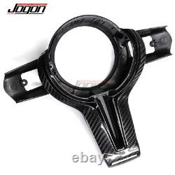 Carbon Steering Wheel Cover Trim For BMW X5 X6 F15 F16 X5M X6M F85 F86 2015-2019