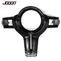 Carbon Steering Wheel Cover Trim For BMW X5 X6 F15 F16 X5M X6M F85 F86 2015-2019