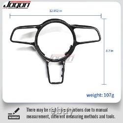 Carbon Steering Wheel Cover Trim For Porsche 718 Cayman GTS GT4 Boxster 2015-23