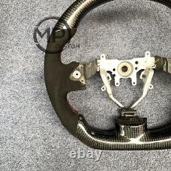 Carbon Steering Wheel For Subaru Impreza WRX STi 2008-2014 Alcantra Red Strip