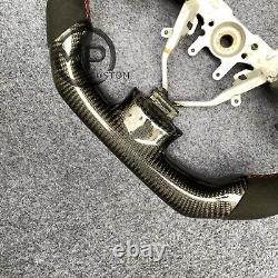 Carbon Steering Wheel For Subaru Impreza WRX STi 2008-2014 Alcantra Red Strip
