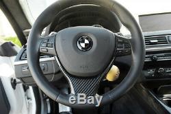 Carbon Steering Wheel Overlay Cover Trim Fits BMW F10 F11 535i 528i