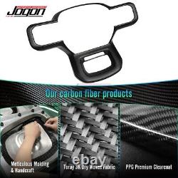 Carbon Steering Wheel Surrouding Covers For Ford F-150 Lariat Raptor R 2021-2024