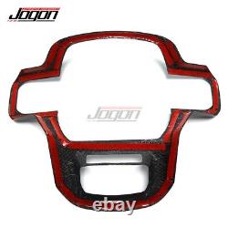 Carbon Steering Wheel Surrouding Covers For Ford F-150 Lariat Raptor R 2021-2024