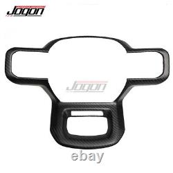 Carbon Steering Wheel Surrouding Covers For Ford F-150 Lariat Raptor R 2021-2024