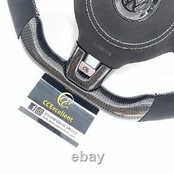 Carbon Steering Wheel with Speaker Cover Fit For VW MK6 Golf 6 R GTI Jetta 08-14