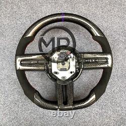 Carbon fiber Steering Wheel Black Alcantara Fit For Mustang V6 V8 GT 2005-2009