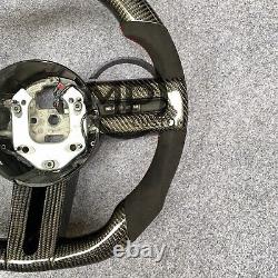 Carbon fiber Steering Wheel Black Alcantara Fit For Mustang V6 V8 GT 2005-2009