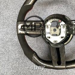 Carbon fiber Steering Wheel Black Alcantara Fit For Mustang V6 V8 GT 2005-2009