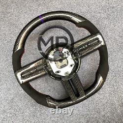 Carbon fiber Steering Wheel Black Alcantara Fit For Mustang V6 V8 GT 2005-2009
