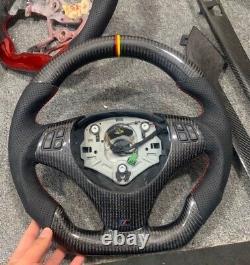 Carbon fiber Steering wheel+Cover For BMW 3 Series E90 E91 E92/1 Series E81 E82