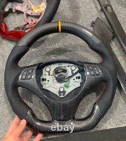 Carbon fiber Steering wheel+Cover For BMW 3 Series E90 E91 E92/1 Series E81 E82
